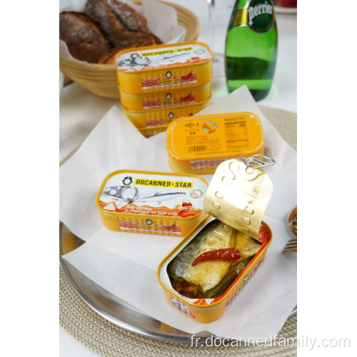 Conserves de Sardines à l&#39;Huile Végétale au Piment 125g